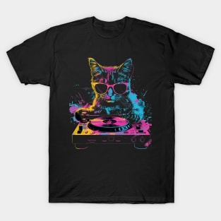 Cat DJ Bass T-Shirt